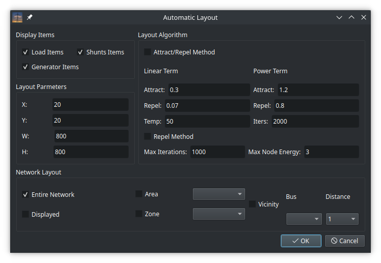 Auto Layout Dialog