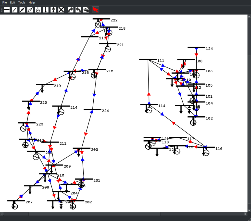 Islanded RTS GMLC Network Layout